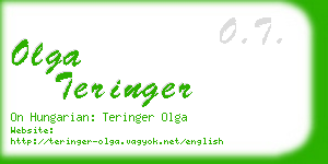 olga teringer business card